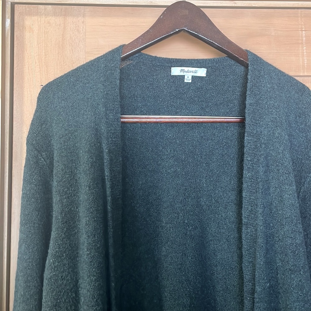Madewell Forrest Green Long Cardigan